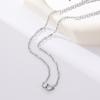 Hanmei Clavícula Corrente Duplo Diamante Colar Feminino Popular Personalidade Leve Luxo Moda Elegante Aço Inoxidável Banhado 18K All-match