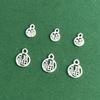 Plata de Ley S925 Plata Brillante Calado Carácter de Fortuna Colgante Pequeño Accesorio de Plata Colgante DIY Pulsera de Cuerda Trenzada Colgante de Collar
