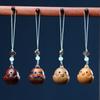 Sândalo Verde Sândalo Jacarandá Madeira Arco-Íris Escultura Frango Fofo Casca Quebrada Corrente para Celular Pingente de Mochila de Casal Pingente