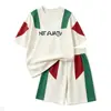 Conjunto Casual Deportivo de Verano 2026 para Niñas Mayores, Estilo Coreano, Camiseta de Manga Corta y Shorts con Bloques de Color