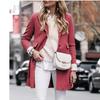 Abrigo de lana para mujer, otoño e invierno 2023, nuevo, Amazon ebay, estación independiente japonesa y coreana, abrigo multicolor, cárdigan de un solo pecho.