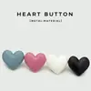 Botones Metálicos de Resina Coloridos en Forma de Corazón para Chaquetas de Punto y Suéteres, Botones de Corazón para Abrigos de Mujer, Botones Decorativos de Corazón Color Durazno