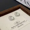 Brincos de Argola com Cruz Cravejados de Microdiamantes para Mulheres, Brincos de Fragrância Pequenos de Luxo Acessível de Nicho, Brincos e Brincos de Alta Qualidade Europeus e Americanos