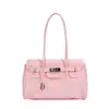 Bolso kiikii mismo estilo para mujer, bolso Kelly de PVC de alta costura, gran capacidad, bolso de hombro de alta costura
