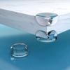 Almohadilla anticolisión de silicona transparente con forma de gota de agua, almohadilla protectora anticolisión para esquinas de mesa para niños y bebés, cojín granulado para esquinas.