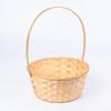 Cesta de flores de mano de bambú tejido a mano pastoral creativo, cesta de flores de baile de mano, ratán mimbre, flor seca, arreglo floral, adornos de cesta de mano