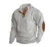Suéter europeo y americano transfronterizo para hombre, estación independiente, Amazon, suéter de pana, jersey, camisa Henry, camiseta casual de manga larga para hombre
