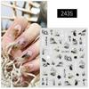 Novo estilo chinês bambu manicure moda nacional tinta adesivo unhas preto e branco texto estilo antigo rosa adesivo unhas