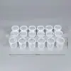 Caja de Tira de Plástico Vacía de 6 Compartimentos de 10 ml 15 ml Caja Transparente para Pintura Acrílica Gouache Acuarela para Niños Jardín de Infancia DIY