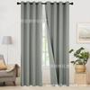Cortinas de Lino Doble Cara 100% Opacas 240gsm Acabado de Lino Colorido Cortinas de Imitación de Lino Lino Doble Cara Transfronterizo