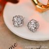 Aretes Widney Aguja de Plata Diamante Temperamento Elegante Lujo Ligero Alto Sentido Moda Simple Comodín Aretes Venta al por Mayor