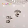 Acessórios de joias diy pingente de borboleta cocar periférico Sino laço acessórios de brincos de gota d'água tridimensional