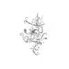 Pegatina de Tatuaje Temporal para Hombro Estilo Lirio Rojo Inglés, Impermeable y de Larga Duración, Estilo Ins para Mujer, Pegatina de Tatuaje de Alta Gama