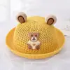 Chapéu de Bebê Primavera e Verão Fofo Super Fofo Chapéu de Palha Infantil Chapéu de Pescador para Bebê Meninos e Meninas Chapéu Coco Protetor Solar Chapéu Protetor Solar