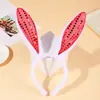 Diadema Popular Transfronteriza de Orejas de Conejo de Peluche para Pascua, Diadema para el Cabello, Fiesta, Discoteca, con Soporte de Alambre, Flexible