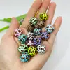 Perlas Redondas de Color Sólido Leopardo de Acrílico de 16 mm con Agujero Recto, Perlas Sueltas para Bolígrafo de Cuentas DIY, Cadena para Teléfono Móvil, Cadena para Bolso, Accesorios de Joyería