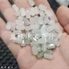 Cuentas Sueltas de Jade Verde Tianshan de Seis Caras con Patrones Florales Verdes, Jade Blanco, Roca de Cuarzo, Cuentas de Barril Multifacéticas, Cuentas de Columna Recta