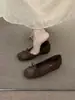 Recién llegado: Zapatos Planos de Mujer con Bloques de Color para Aumentar la Altura, Otoño 2026, Bailarinas de Suela Suave con Lazo