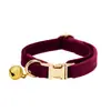 Collar de Campana de Felpa para Gato Mascota al por Mayor Collar Grabado Láser Collar para Cuello de Gato Mascota Collar para Gato