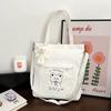 Bolso Sencillo de Otoño e Invierno Nuevo Estilo Bolso de Lona Texturizado y Atmosférico para Mujer 2023 Mochila Escolar para Estudiante Bolso de Mano de Dibujos Animados