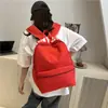 2025 Nova Mochila Escolar Coreana de Verão Ins Simples e Leve Mochila de Campus Bonita Cor Pura Versátil Menina