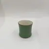 Conjunto criativo de cerâmica de bambu para chá kung fu Xícara de chá imitação de bambu verde xícara pessoal conjunto de xícaras de bambu com paisagem para casa