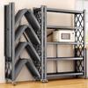 Instalação Grátis Prateleira Dobrável Rack de Armazenamento Multicamadas do Chão ao Teto Armazenamento Rápido para Casa Rack de Armazenamento Removível Varanda Ferro