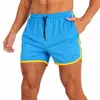 Pantalones cortos de running de una sola capa personalizados para hombre, pantalones deportivos de fitness, poliéster, secado rápido, talla asiática, una pieza, LOGOTIPO personalizado