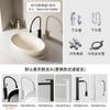 Lavabo de mesa creativo con forma de huevo para el hogar, lavabo de estilo crema para balcón, lavabo de arte de cerámica para apartamento pequeño, lavabo individual