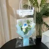 Dia dos Professores Transfronteiriço Flor Feita à Mão Girassol Sorridente Tricô de Lã Produto Acabado para Professores Dia dos Namorados Buquê Criativo
