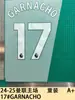 24-25 Manchester United Coleção Casa Roupas Infantis A+ Camisa Número Letra Estampa de Transferência Térmica Camisa