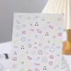 Celebridade da internet Adesivos de graffiti para unhas em relevo tridimensional dopamina linha amor rosto sorridente decorações adesivas coloridas para unhas