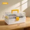 Caja de almacenamiento especial para manicurista BNBSN, caja de almacenamiento multi-capa compartimentada para herramientas de uñas, caja de herramientas portátil de mano