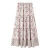 Falda Casual de Nuevo Estilo para Mujer de Cintura Alta Estampada Transfronteriza Dulce Estilo Europeo y Americano Poliéster