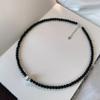 Collar de Ágata Natural Ojo de Gato Cepillado Plata Accesorios para Mujer Verano Lujo Accesible Nicho Alta Gama Joyería Cadena Clavícula con Cuentas