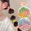 Banda de goma para niños Niña Trenza Accesorios para el cabello de Año Nuevo que no dañan el cabello Cuerda elástica para el cabello Anillo para el cabello de pulgar rojo para bebé