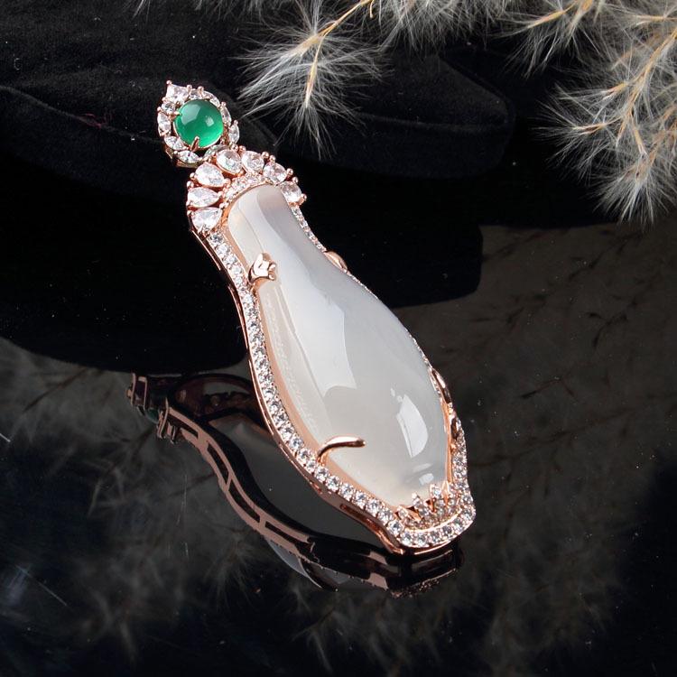 玉髓镶嵌吊坠103