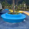 Assento de Árvore Envolvente Externo Plástico Reforçado com Fibra de Vidro Característica Piscina de Árvore Piscina de Plantio de Parque Centro Comercial Cadeira de Lazer Belo Banco Longo