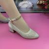 Sandalias de Piel Suave para Mujer Primavera/Verano 2026 Nuevo Estilo Sandalias Transpirables de Malla Perforada Suela Suave Zapatos para Mamá para Mujer