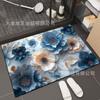Lujo Ligero Flor Tridimensional Puerta de Baño Absorbente Antideslizante Alfombra para Pies de Secado Rápido Alfombra Resistente al Desgaste y a la Suciedad para Puerta de Baño
