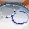Pulseira Transfronteiriça Europeia e Americana Nova Boêmia Olhos Azuis Conjunto de Duas Peças Ajustável Tecida Conjunto de Pulseiras de Casal