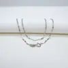 Accesorios de Perlas DIY Plata de Ley S925 Grueso 1.4mm Versión Ligera Collar de Nariz de Cerdo Cadena para Clavícula 45cm Para Usar Solo Apilado