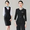 Trajes unissex para outono e inverno para lojas 4S, trabalhadores do setor imobiliário, trajes formais de negócios, vestimenta profissional