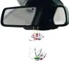 Colgante Plano Doble Flor Modelo Nuevo Transfronterizo Espejo Retrovisor de Coche Decoración Colgante Acrílico Llavero Dibujos Animados