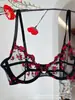 Conjunto de sutiã de renda floral super bonito estilo francês europeu e americano, rede doce e sexy, lingerie floral fresca para mulheres, item popular