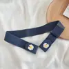 Estilo Nuevo de Verano Cinturón de Entrenamiento Militar con Margaritas Pequeñas para Mujer, Cinturón Elástico de Alta Elasticidad, No Necesita Agujeros, Cinturón Ajustable
