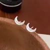 Brincos de Prata Esterlina S925 Foscos Estilo Ins Design Simples Versátil Para Roupas Diárias de Trabalho Acessível Luxo Elegante Mulheres