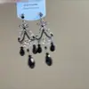 Pendientes de Flor con Microincrustaciones de Pedrería Palace, Pendientes Exquisitos de Lujo Ligero de Gama Alta, Pendientes Versátiles de Moda de Nicho para Mujeres al por Mayor