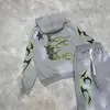 Sudadera con Capucha Estampada en Spray de Marca Europea y Americana de Moda, Conjunto de Top Casual, Nuevo para Otoño e Invierno 2025 en Europa y América