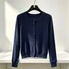 Novo Cardigã de Algodão de Bambu 2026 para Mulheres, Peça de Roupa para o Início do Outono, Casaco Base de Alta Qualidade, Manga Longa, Acinturado, Top Elegante